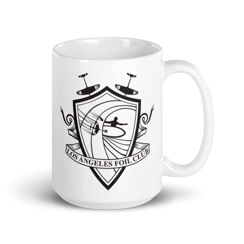 The Los Angeles Foil Club Shield Mug - White