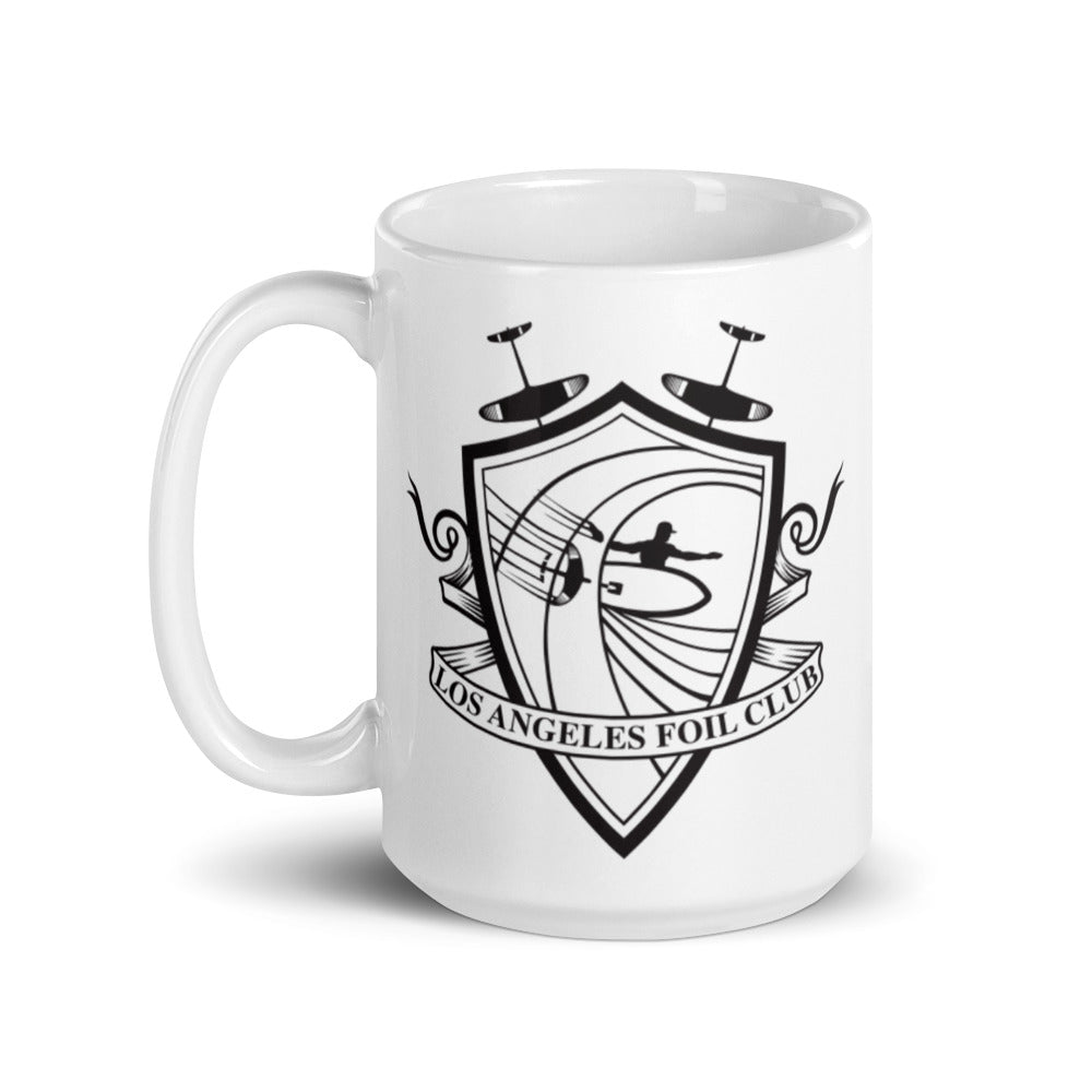 The Los Angeles Foil Club Shield Mug - White